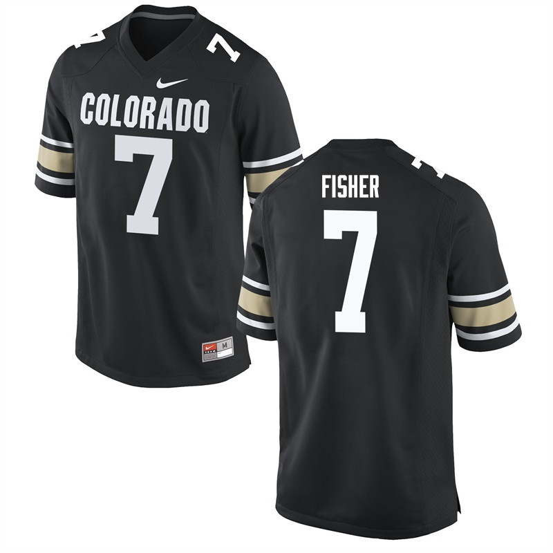 Men #7 Nick Fisher Colorado Buffaloes College Football Jerseys Sale-Home Black